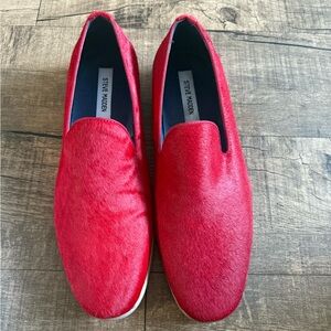 Steve Madden Men's Bold Red Slip-On Loafers